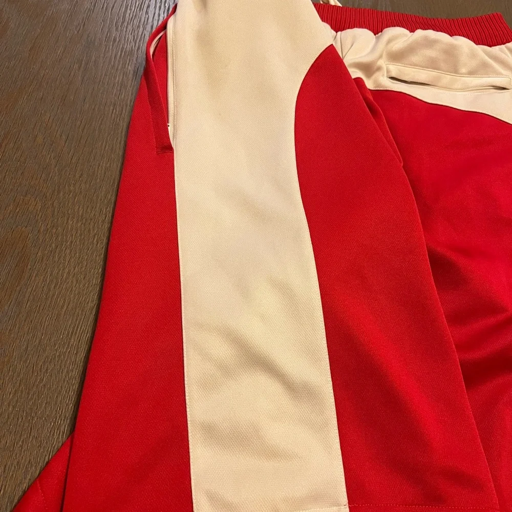 Gucci Red and White Athletic Shorts